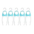 Basicwise Foldable Portable Plastic Hangers for Travel, Blue, PK 5 QI003328B